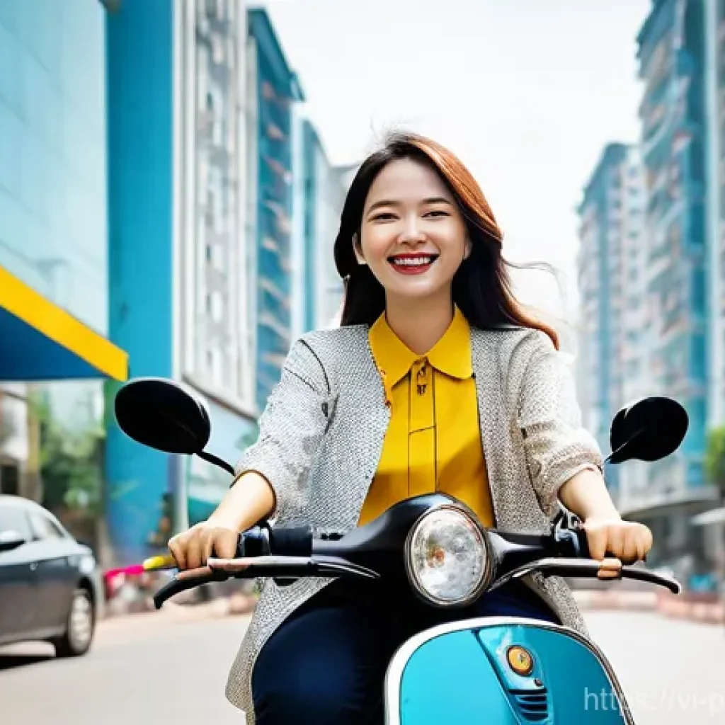 대안경제 모델의 주요 도구와 플랫폼 - **Vibrant Vietnamese Sharing Economy Hub**
A lively and sun-drenched street scene in a bustling ...